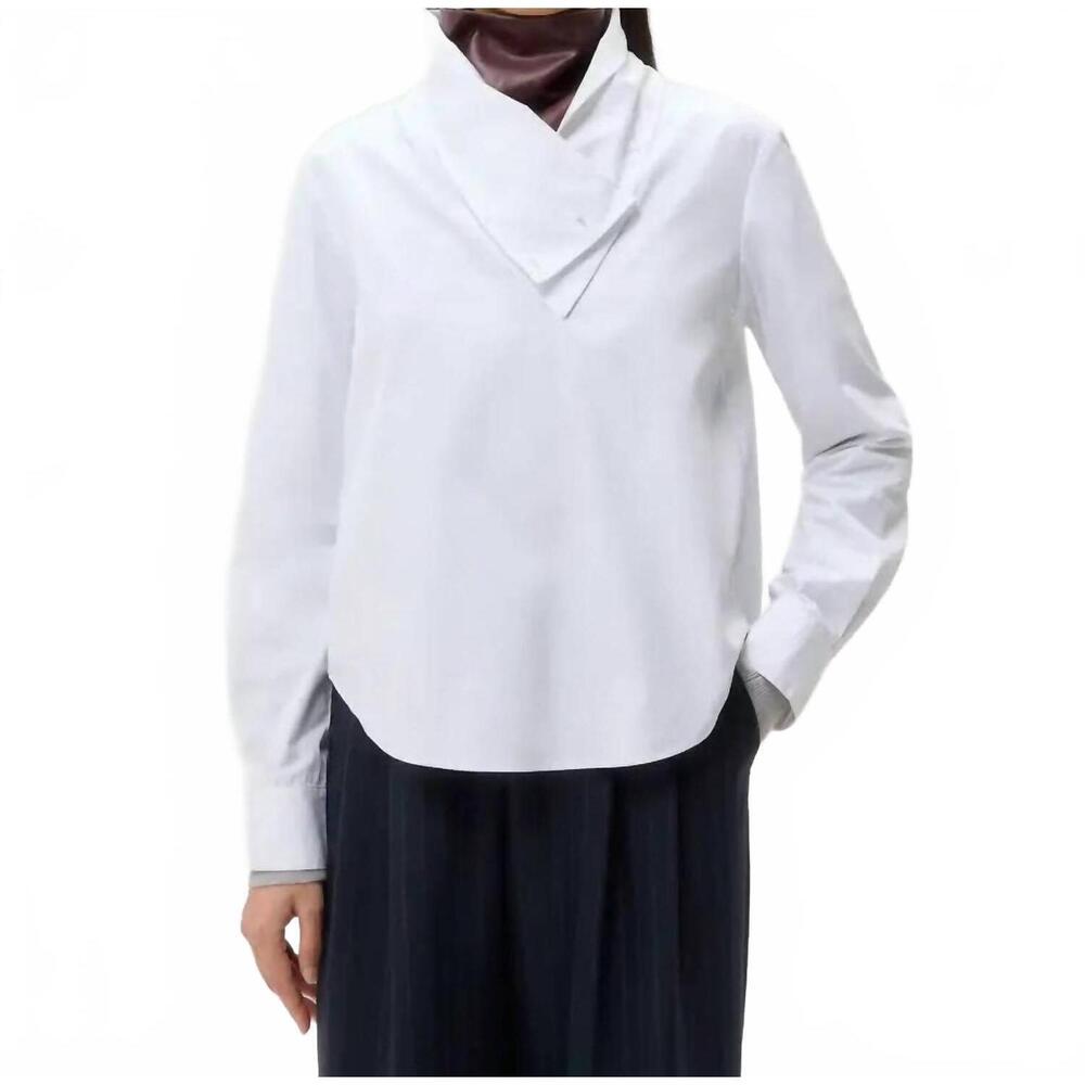 NEW TWP my maria classic blouse in white